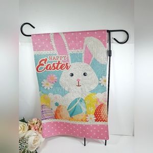 Happy Easter Garden Flag. 12"x18"  Easter Bunny Garden Flag. Bunny Garden Decor.